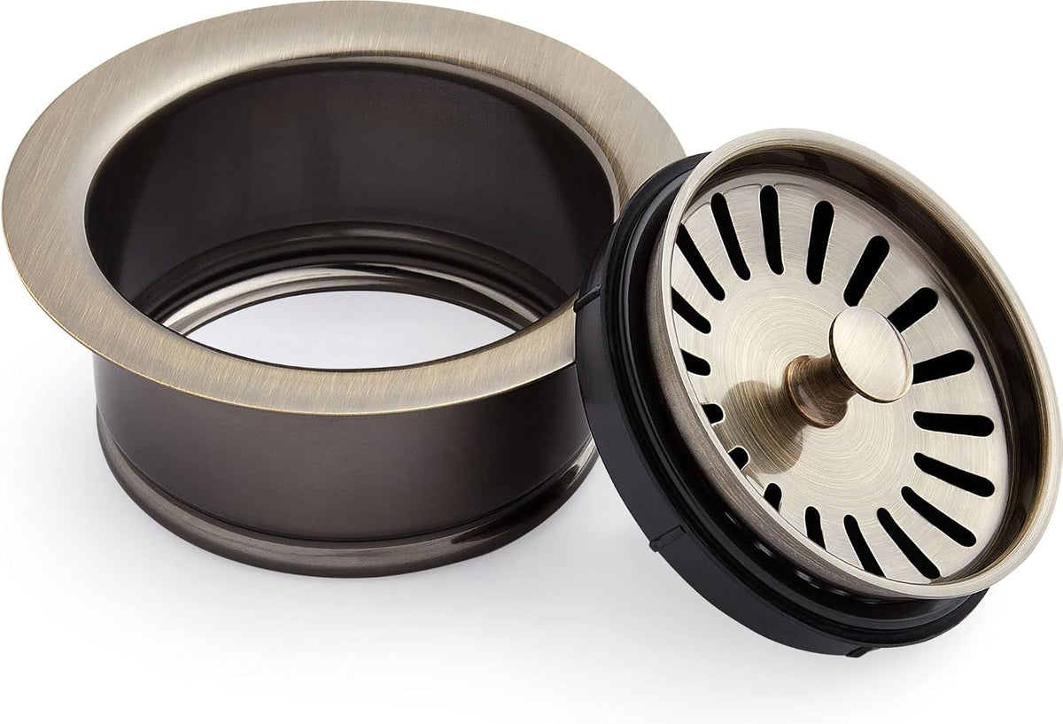 Signature Hardware 483694 4-1/2" Garbage Disposal Flange with Stopper for Sinks up to 5/8" Thick