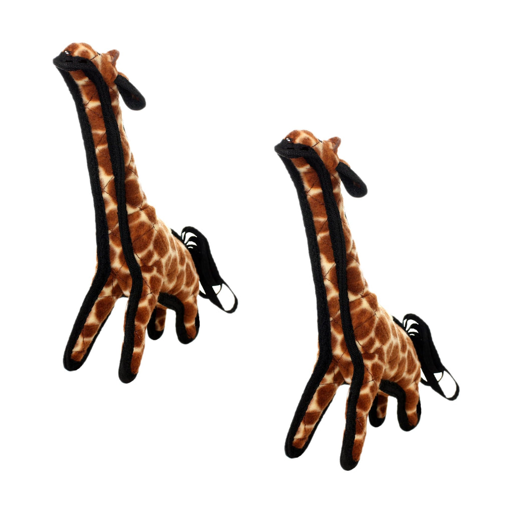 TUFFY® 4 Pack Tiger Hippo Giraffe Penguin Plush Dog Toys