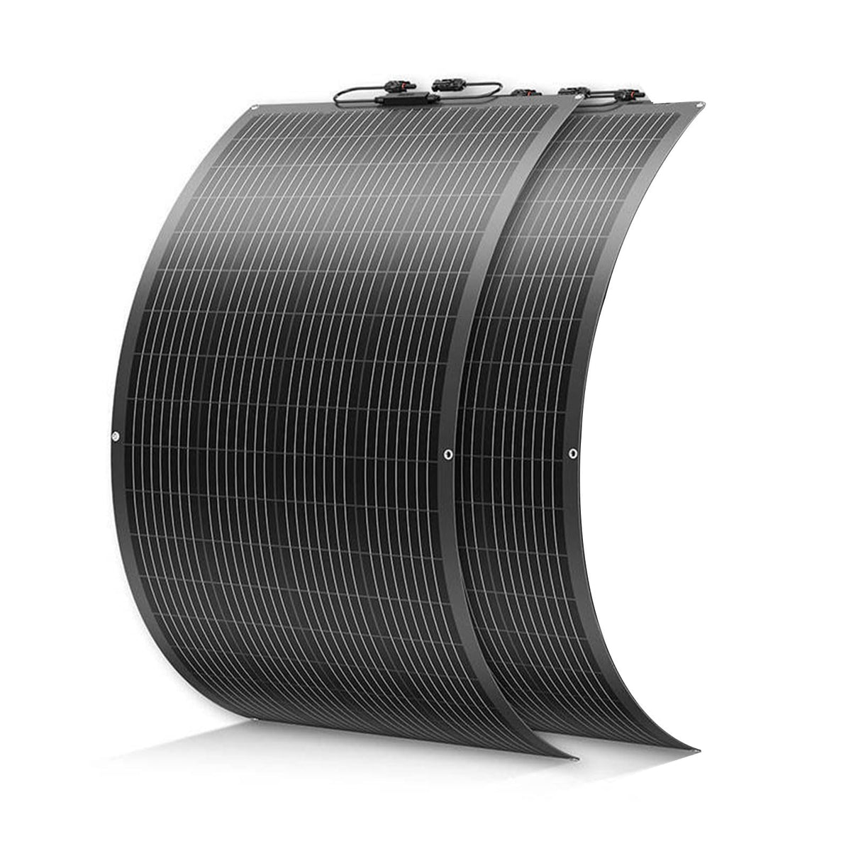 Flexible Solar Panel 100W*2 Solar Panels 200 Watt 12V 23.5-25.5% High-Efficiency, 260° Ultra Lightweight Solars Panels for Marine RV Cabin Van Car Boat Camping Curve Surfaces