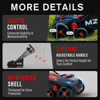 MZK Lawn Dethatcher Electric Scarifier with Bag,15In(RED)