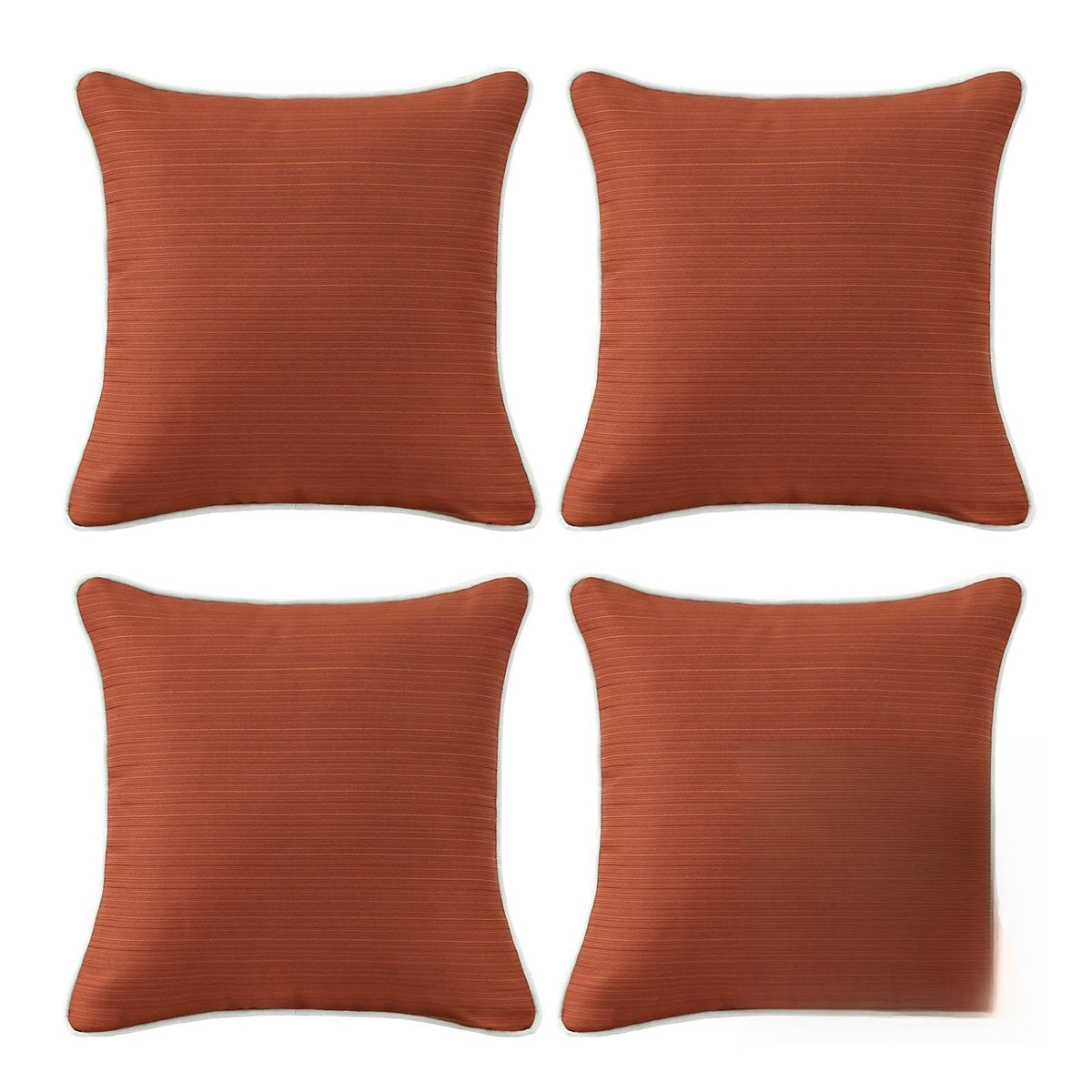 Sunbrella Decorative Outdoor Water Repellent Throw Pillows with Inserts, Set of 4, 18" x18" Pillows for Patio, Backyard, Bed, Couch, and Patio Furniture, Specrtum Pebble