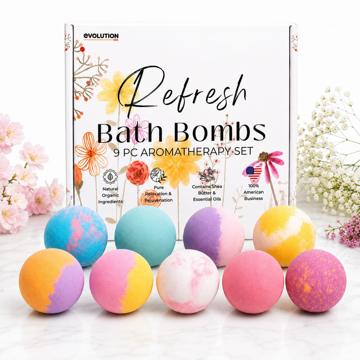 EvolutionUSA Black Epic Superhero Bath Bombs for Kids, 6 Super Hero Bath Bombs with Toy Inside Bathbombs, Organic Bathbomb with Surprise Inside, Bath Balls, Fizzy Superhero Bath Ball