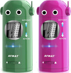 AFMAT Fully Automatic Robot Pencil Sharpener, 2 Pack (Green + Purple)