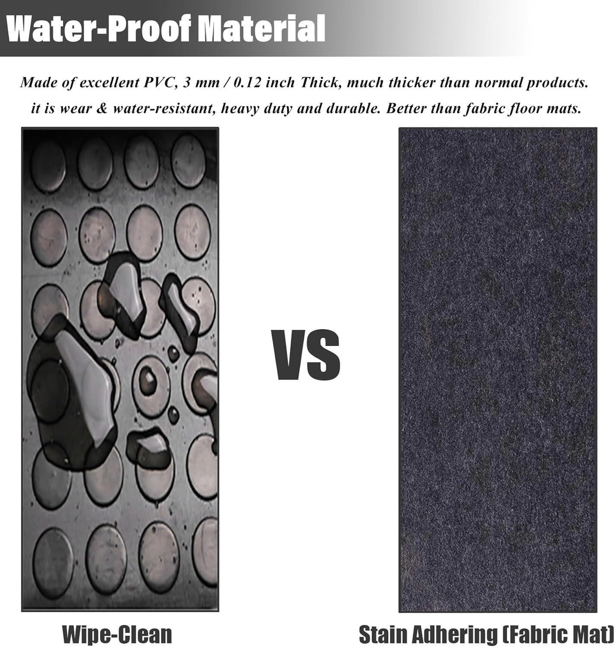 2ft 3ft 4ft 5ft 6ft 10ft Black Non-Slip Rubber Flooring Matting Garage Floor Rubber Mat, Heavy Duty Coin Pattern Rubber Mat, Commercial Rubber Flooring Roll Mats(1.2X3m/4X9.8ft)