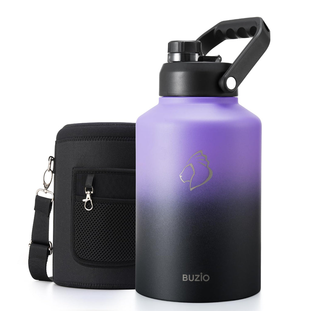 BUZIO 2 Gallon Water Jug Insulated Insulated with Fixed-Angle Large Handle