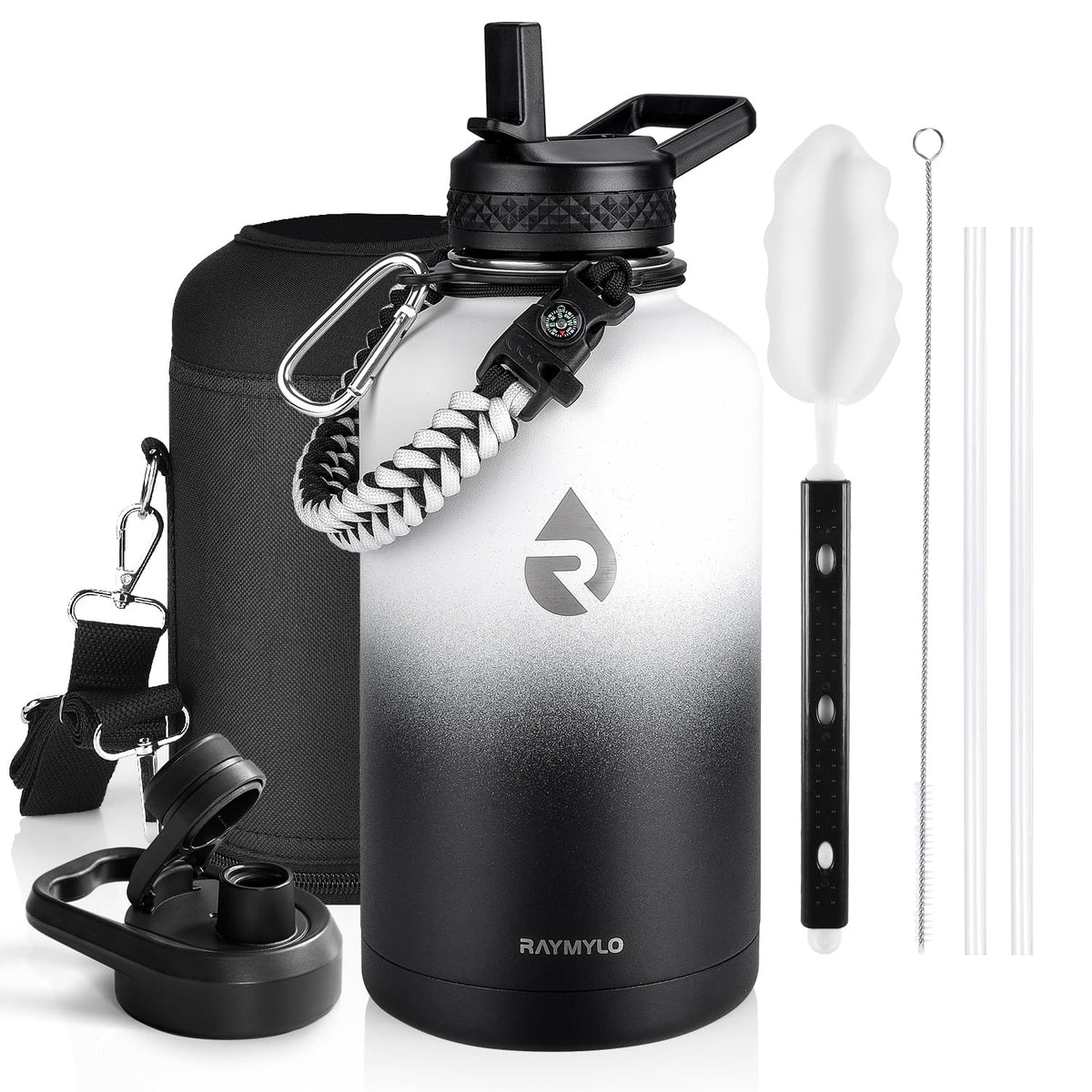 RAYMYLO Insulated Water Bottle 40 oz, Triple Wall Vacuum Stainless Steel