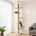 Veehoo Floor to Ceiling Cat Tree, 61-110" Adjustable Tall Tension Cat Tower