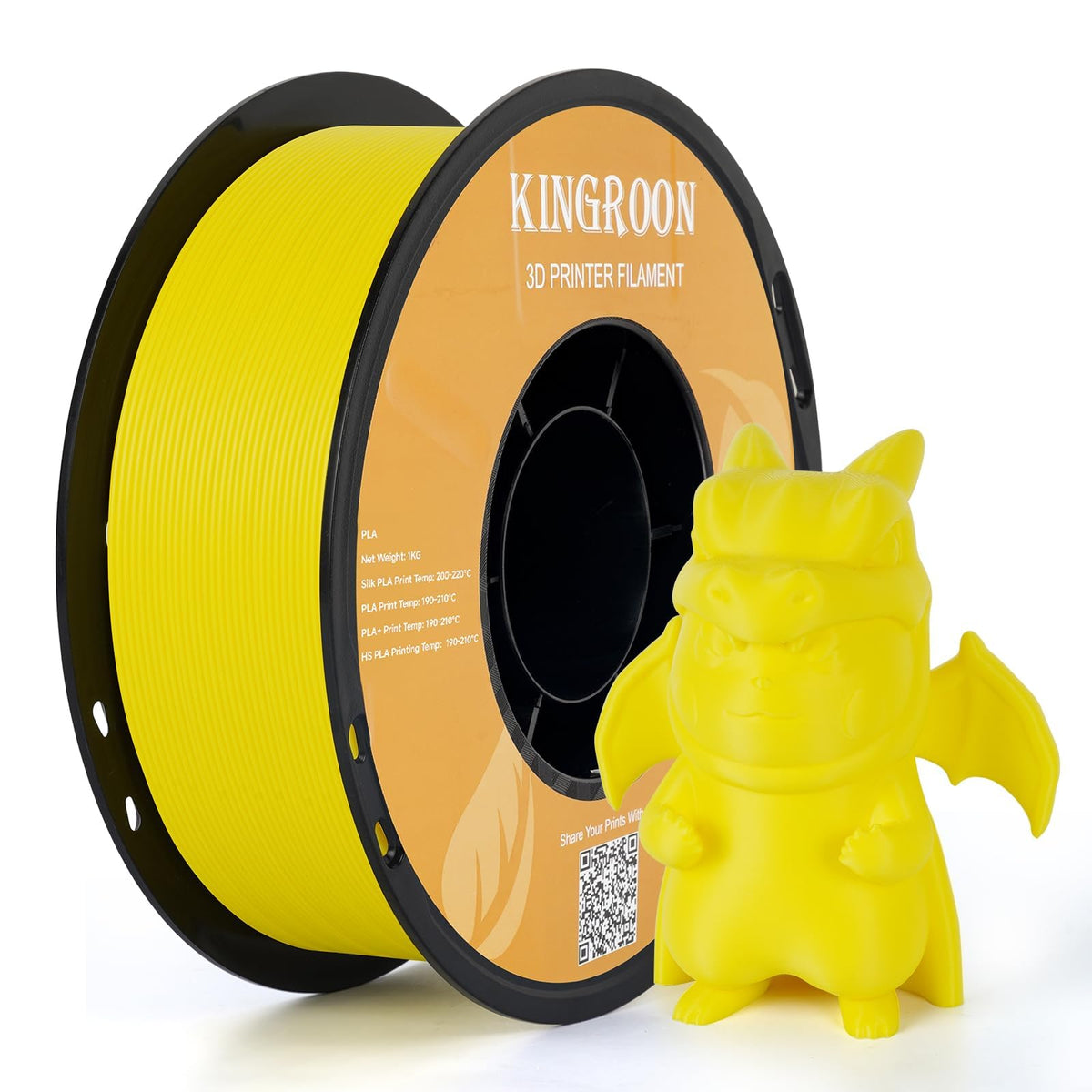 Kingroon 16KG PLA Filament Bundle 1.75mm 3D Printer Filament Multicolor Pla Filament Bulk for Most 3D Printer, Dimensional Accuracy +/- 0.02 mm, 1kg Spool,16 Rolls,16 Colors