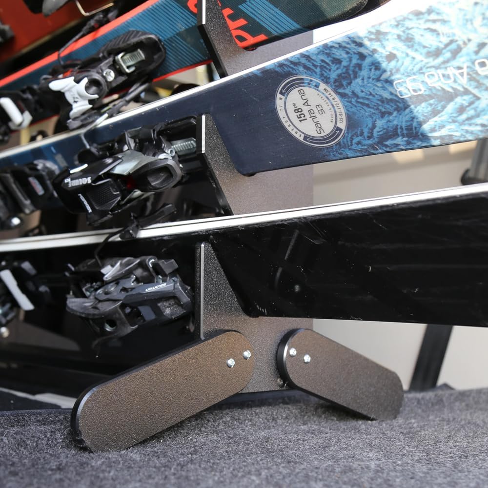 TRAPSKI Tower with Security Strap | Internal Ski Mobile Rack Holder Organizer Carrier for SUVs, Vans, Minivans, Crossovers, Hatchbacks | Marine Grade HDPE Plastic | Made in The USA