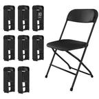 10 Pack White Folding Chairs for School Events Wedding Party Picnic