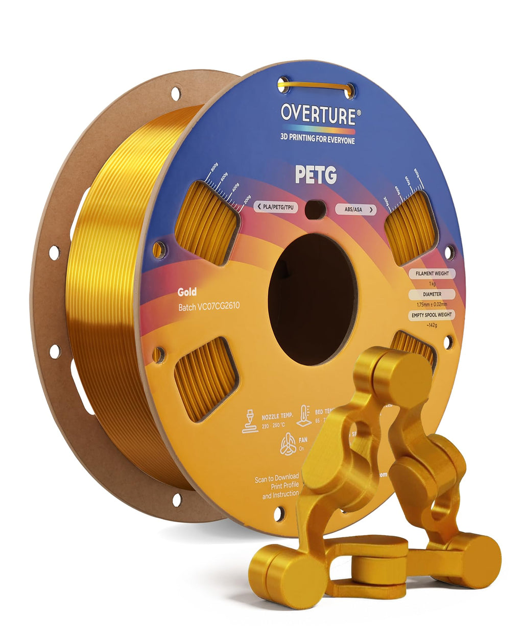 OVERTURE 10KG Bundle High Speed PETG Filament 1.75mm, 3D Printer Filament