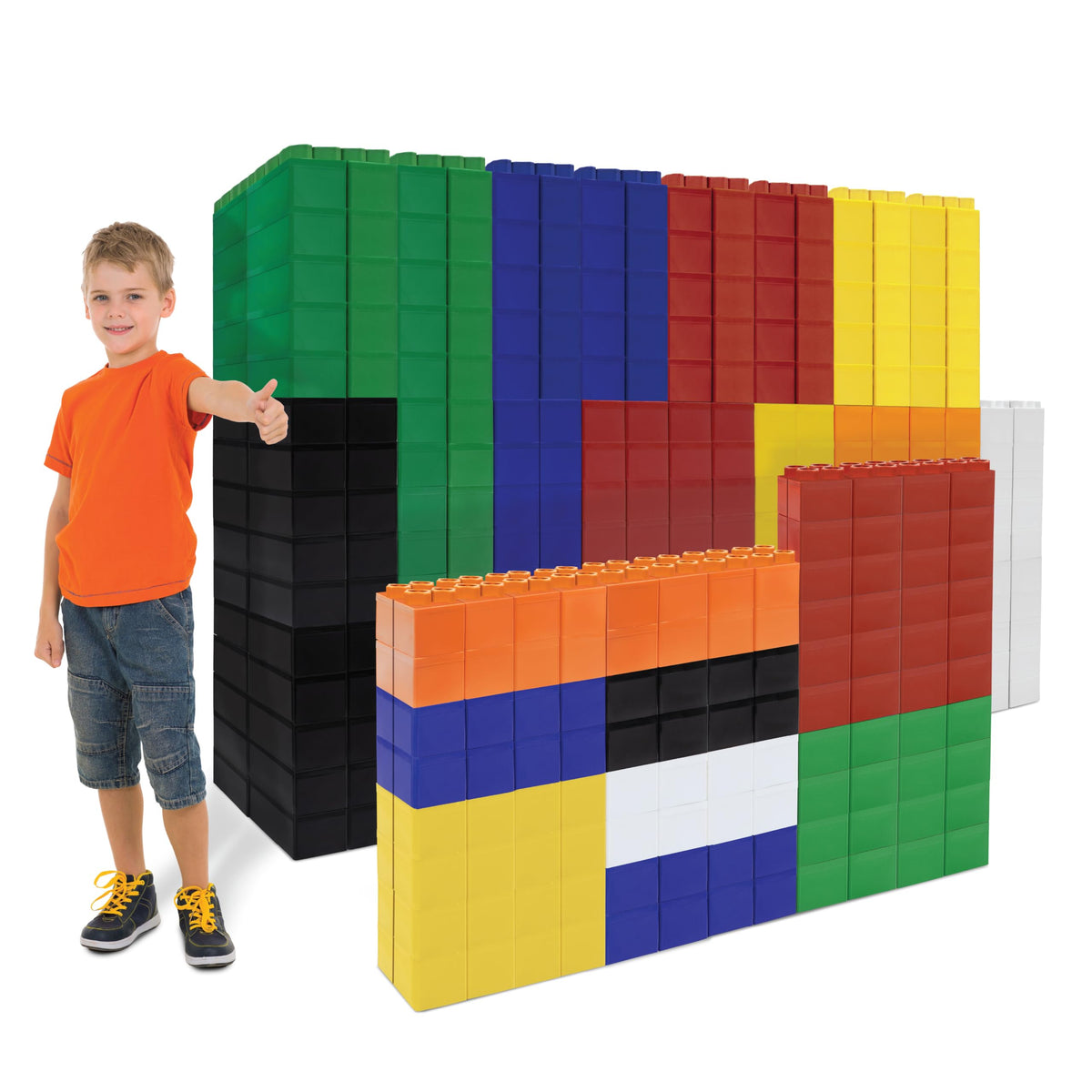 BiggoBlocks Big Blocks for Kids Ages 4-8, Indoor & Outdoor Blocks for Kids Jumbo Games, Large Building Blocks (96 PC) Standard Set