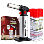 Jo Chef Kitchen Torch, Refillable Butane Torch for Creme Brulee, Cooking