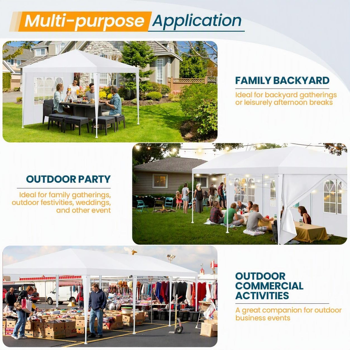 Tooluck 10x30FT Party Tent, Large Outdoor Event Canopy Tents for Parties