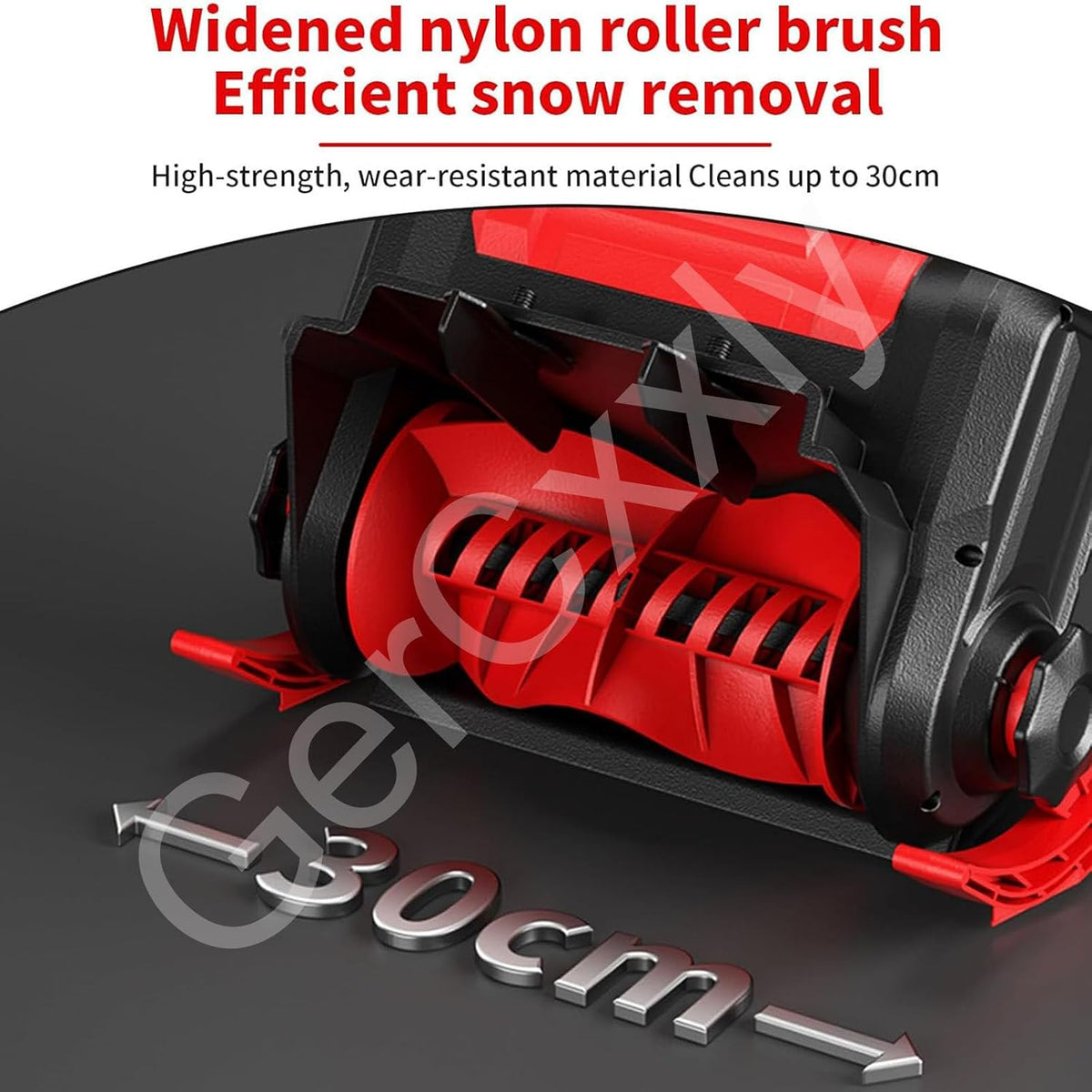 21V Electric Cordless Snow Shovel,Rechargeable Snow Thrower for Driveway,Patio,Deck,30CM Clearing Width,8M Throwing Distance,2 Batteries & Fast Charger,3000 RPM