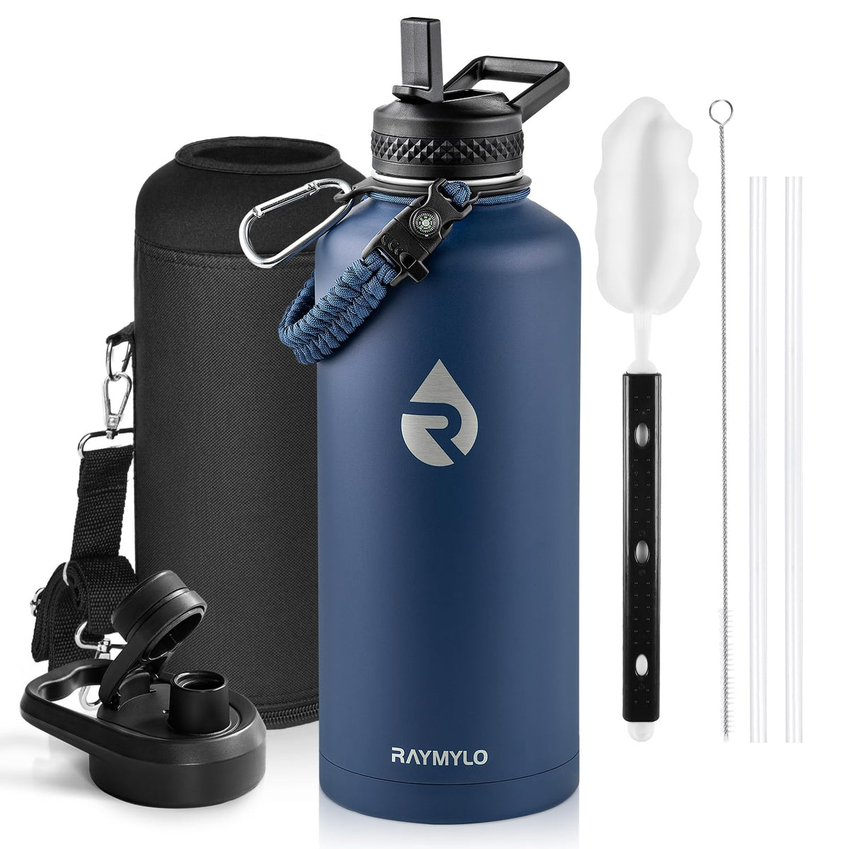 RAYMYLO Insulated Water Bottle 40 oz, Triple Wall Vacuum Stainless Steel