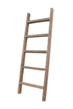 BARNWOODUSA 5 FT Decorative Ladder, Reclaimed Wood Ladder - Smoky Black