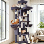 Taoqimiao Cat Tree for Large Cats, 76.8 Inches XL Cat Tower for Indoor Cats