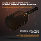 Vatic Pro Saga 16mm - Raw Carbon Fiber - Includes Paddle Cover