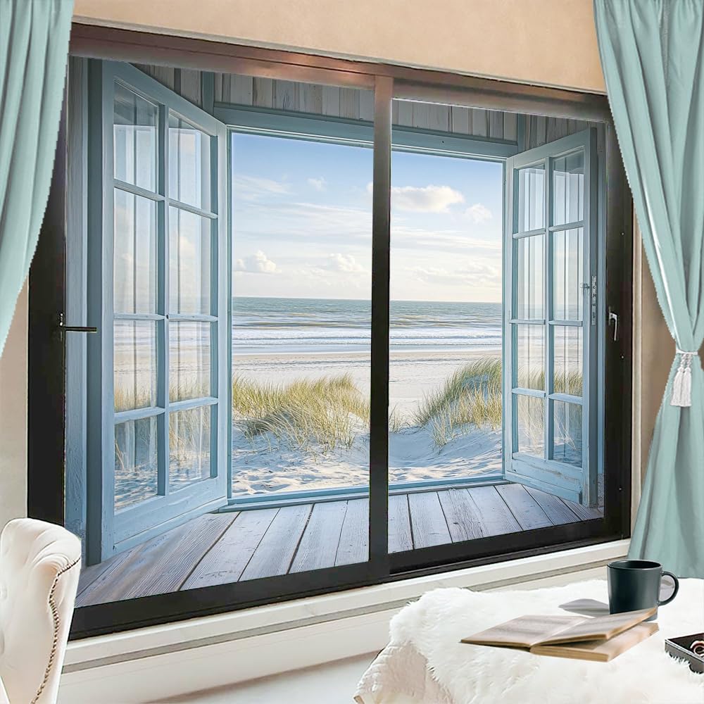 Moonlight Cherry Blossoms Privacy Window Film 31.5Wx55.1L inch x 2pcs