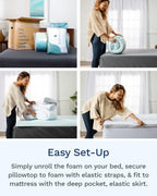 Viscosoft 4 Inch Hybrid Mattress Topper King - Memory Foam & Pillow Top