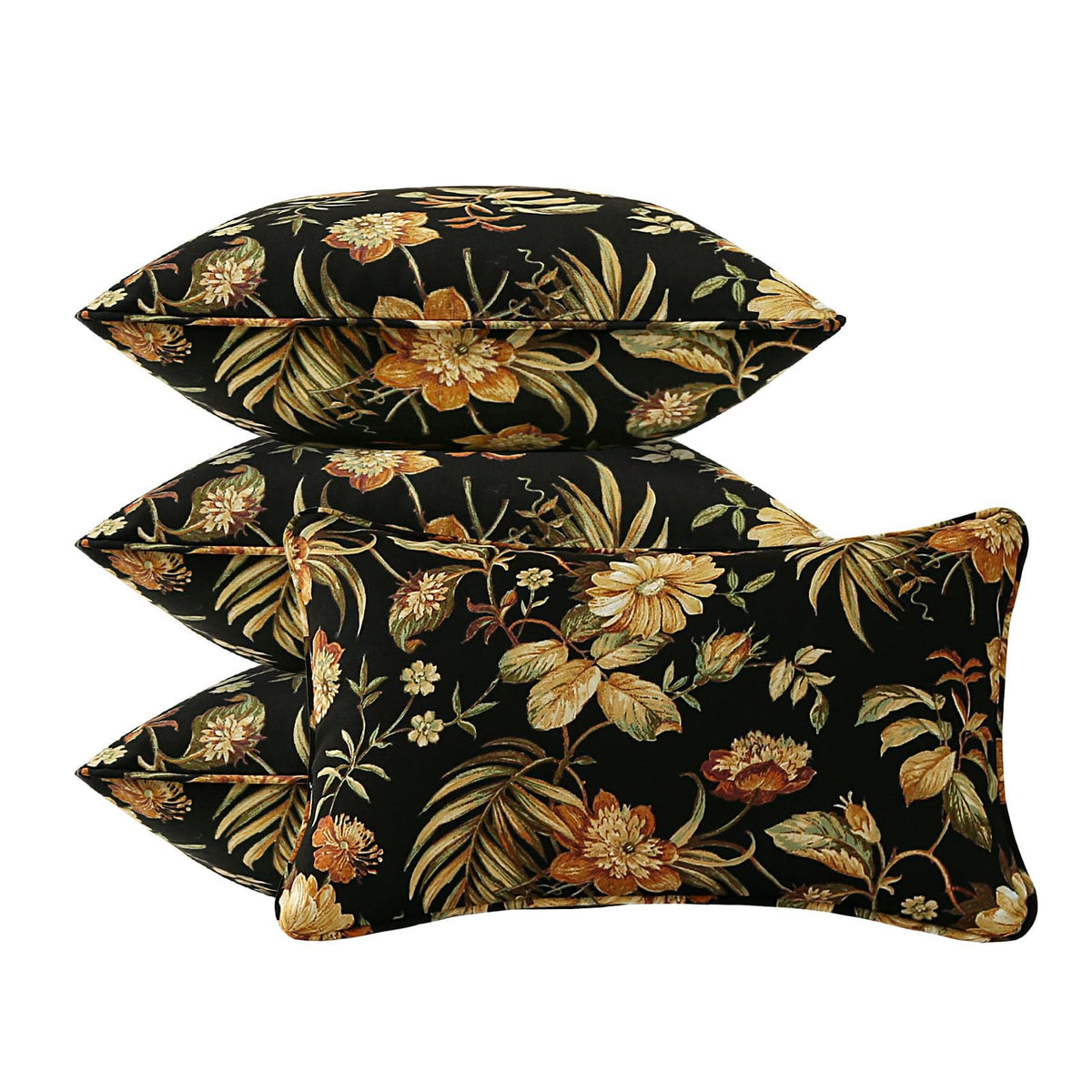 4 Pack Sunbrella Outdoor Water Repellent Throw Pillows 18x18 Inch with Insert, Decorative Square Patio Pillows for Home Garden Couch Balcony, Canvas Camel