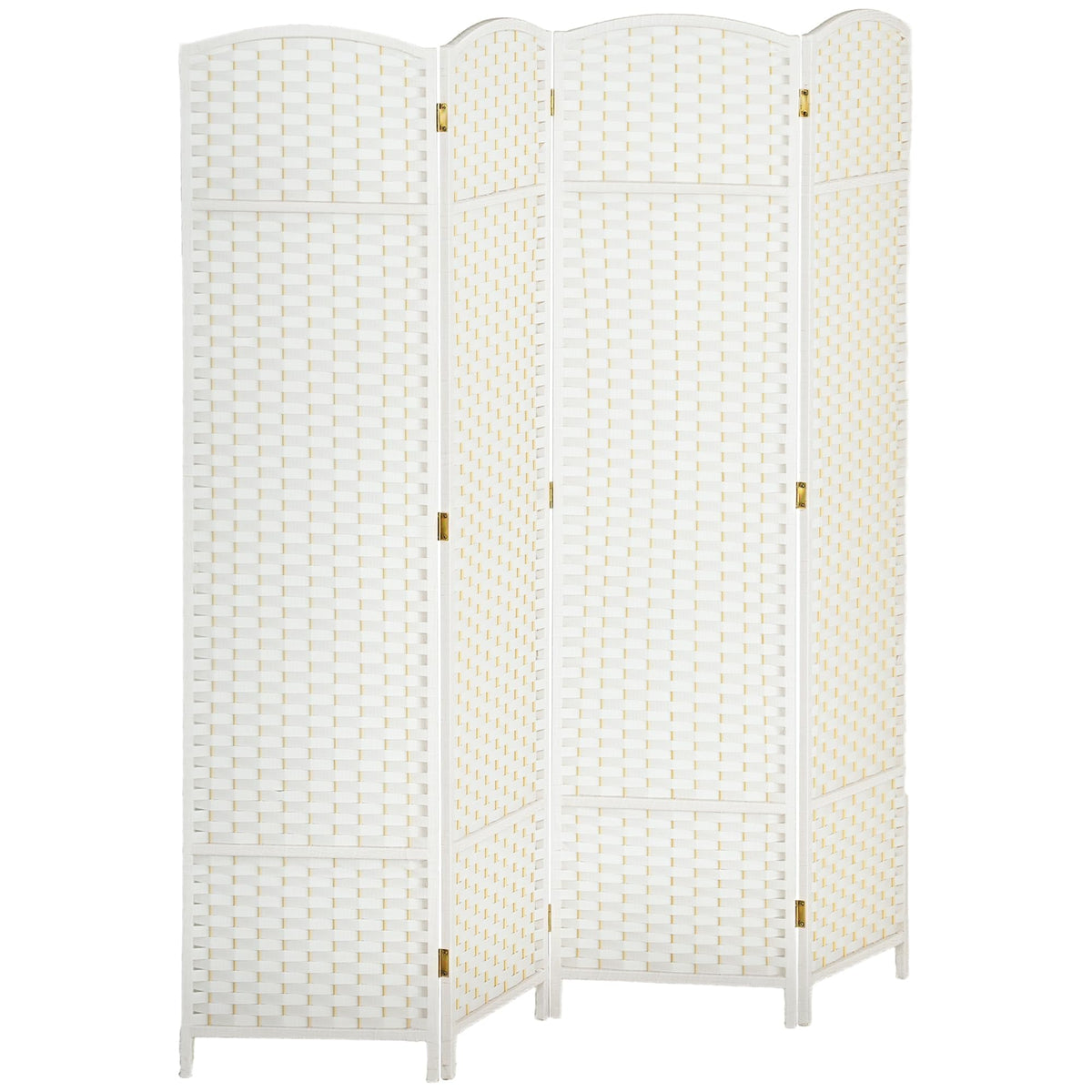 HOMCOM Room Divider 8 Panel Folding Privacy Screen 5.6' Tall Nature Wood