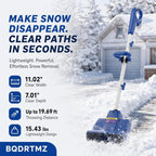 11 Inch Cordless Snow Shovel 24V Electric Snow Blower Portable Snow Shovel with 20ft Throwing Distance & Removable Battery Pro Snow Blower for Driveway, Steps, Patio, Sidewalk