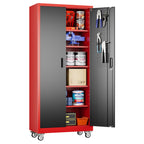 3-Drawer Rolling Tool Chest with Wheels, Pegboard and Push Handle