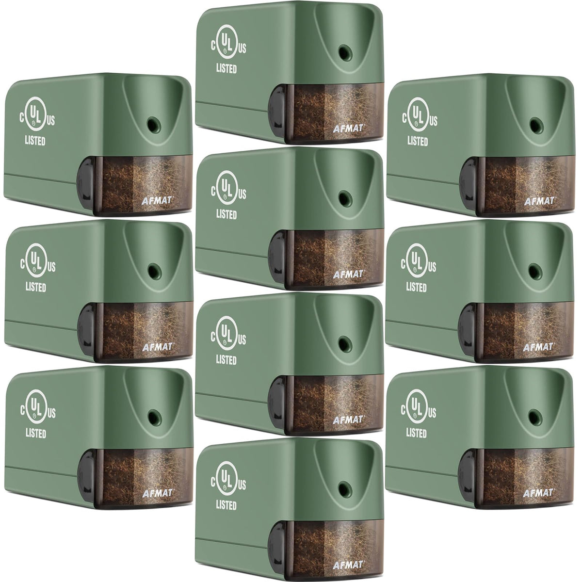 AFMAT 3 Pack Electric Pencil Sharpener PS13, Heavy Duty Pencil Sharpener for Classroom, 6.5-8mm No.2/Colored Pencils, UL Listed, 10,000+ Sharpenings for Home, Office, School