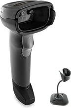 Zebra DS2208 Handheld Barcode Scanner w/ Stand | 1D 2D QR Code Scanner | Easy Setup | Corded with Shielded USB Cable (Renewed)