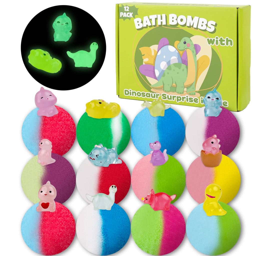Bath Bombs for Kids,36 Pack Bath Bombs with Glow in The Dark Toy Inside