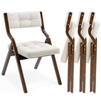 HOMEFUN Folding Chairs with Cushion, Folding Dining Chairs, 2 Pack