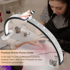 30in Touch Control Nail Light for Desk, Half Moon Light, Pink