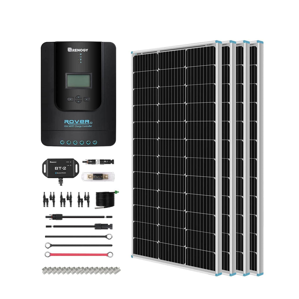 Renogy 200W 12V Monocrystalline Solar Panel Kit + 30A PWM Charge Controller