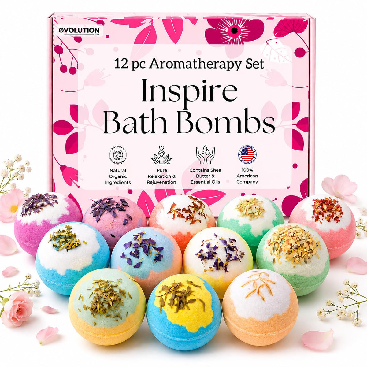 EvolutionUSA Black Epic Superhero Bath Bombs for Kids, 6 Super Hero Bath Bombs with Toy Inside Bathbombs, Organic Bathbomb with Surprise Inside, Bath Balls, Fizzy Superhero Bath Ball