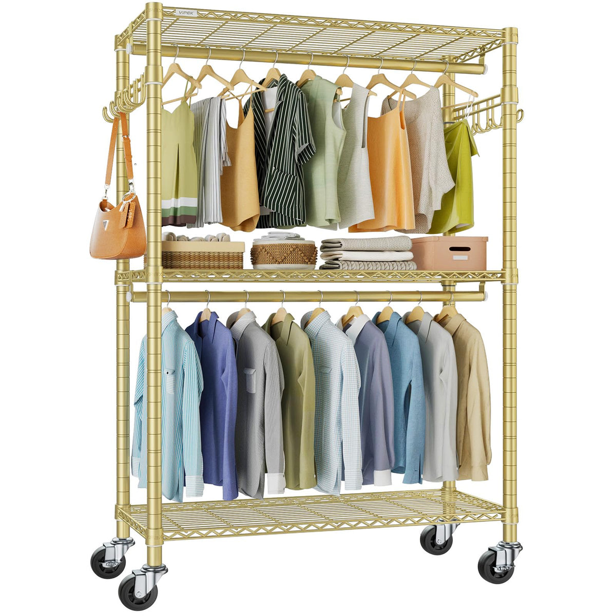 VIPEK R2 Plus Clothes Rack Heavy Duty Rolling Closet for Hanging Clothes
