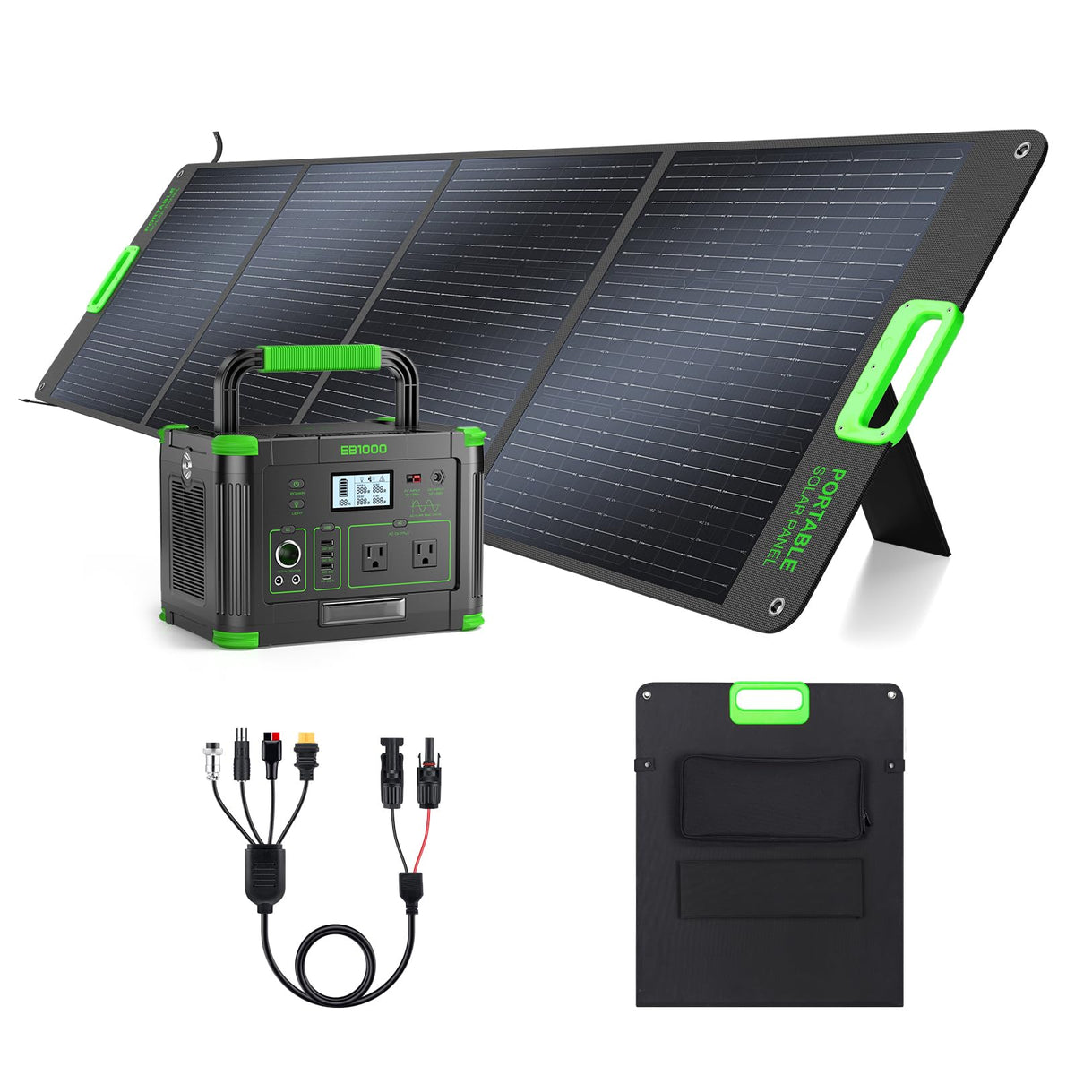Portable Power Station 500W (Peak 1000W), 519.48Wh Solar Generator Power