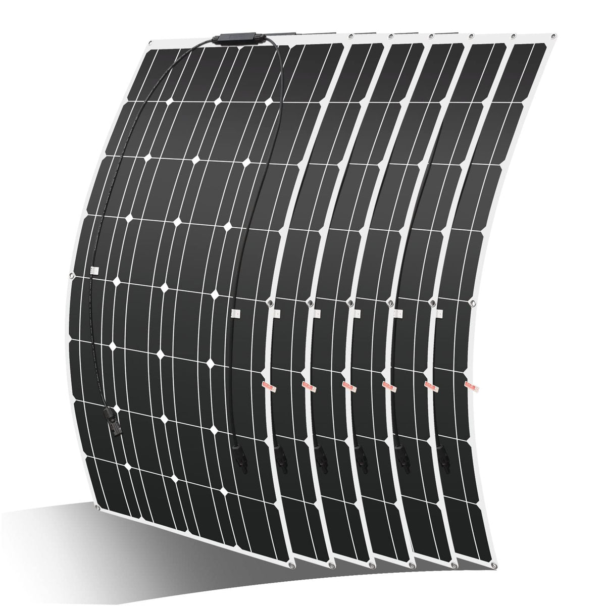 400W Solar Panel Semi Flexible (4pcs 100W) Mono Solar Module for Garden Shed, Camping, Mobile Home, Ideal for 12v Car Battery