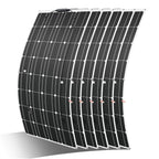 200W 12V (2pcs 100W) Flexible Monocrystalline Solar Panel with Solar Cable Waterproof Photovoltaic Module for Non-Flat Surface