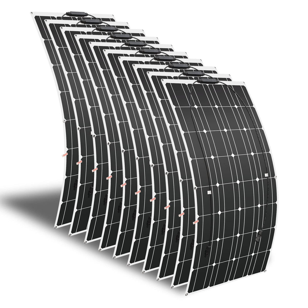 400W Solar Panel Semi Flexible (4pcs 100W) Mono Solar Module for Garden Shed, Camping, Mobile Home, Ideal for 12v Car Battery