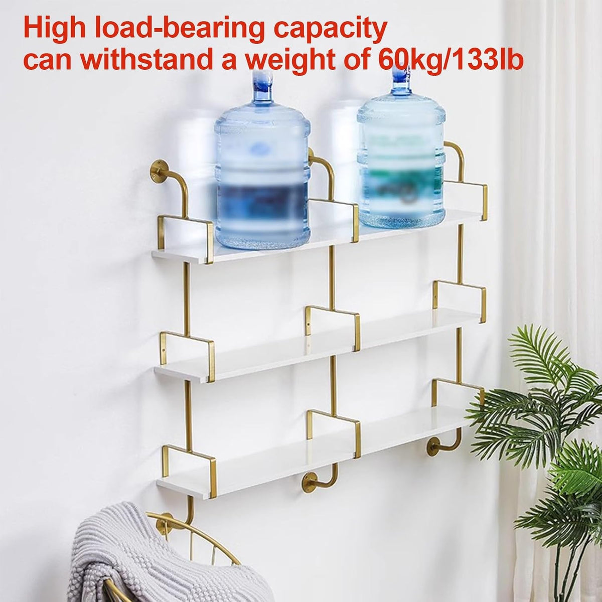 Floating Shelves Hair Color Organizer, Wall Mounted DIY Open Hair Color Rack, Hair Color Storage with Iron Bracket and Wood, Station for Salon Display(100x20x106cm/40x8x42in)