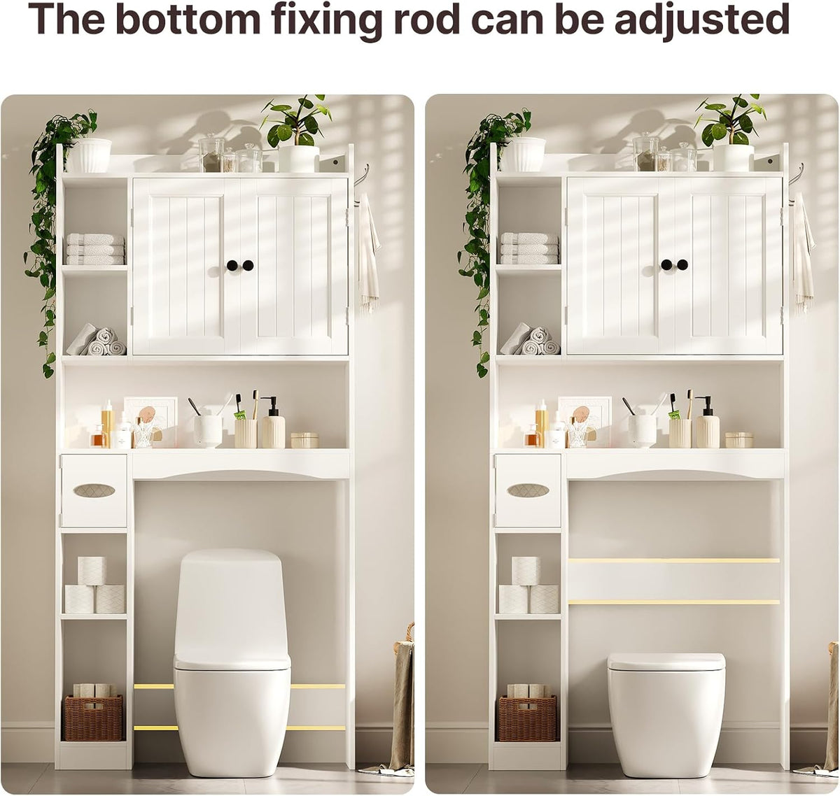 Gizoon 66''H Over The Toilet Storage Cabinet, with Ample Storage Space
