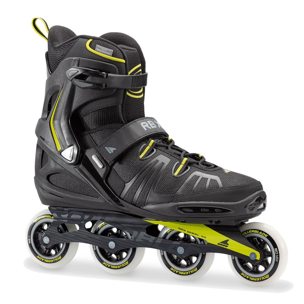 Rollerblade RB XL Men's Adult Fitness Inline Skate, Black and Lime, High Performance Inline Skates