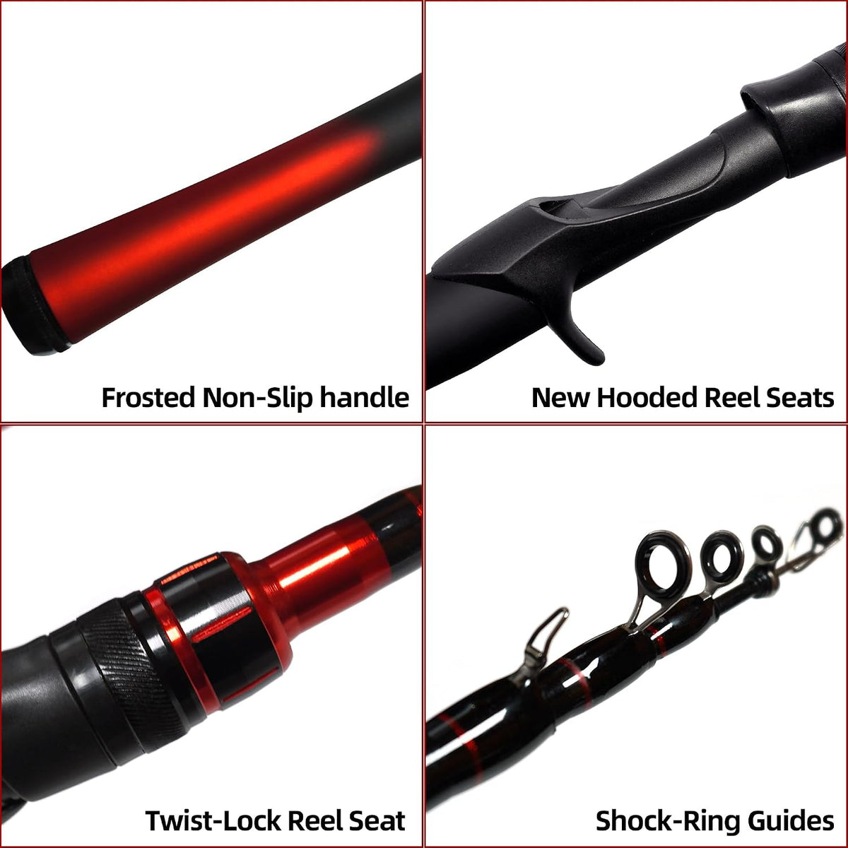 Kilitn Fishing Rod and Reel Combo, Baitcasting Combo Baitcast Reel 5 Foot Durable Fiberglass Telescopic Rod with Fishing Line Full Kits Comfortable Handle