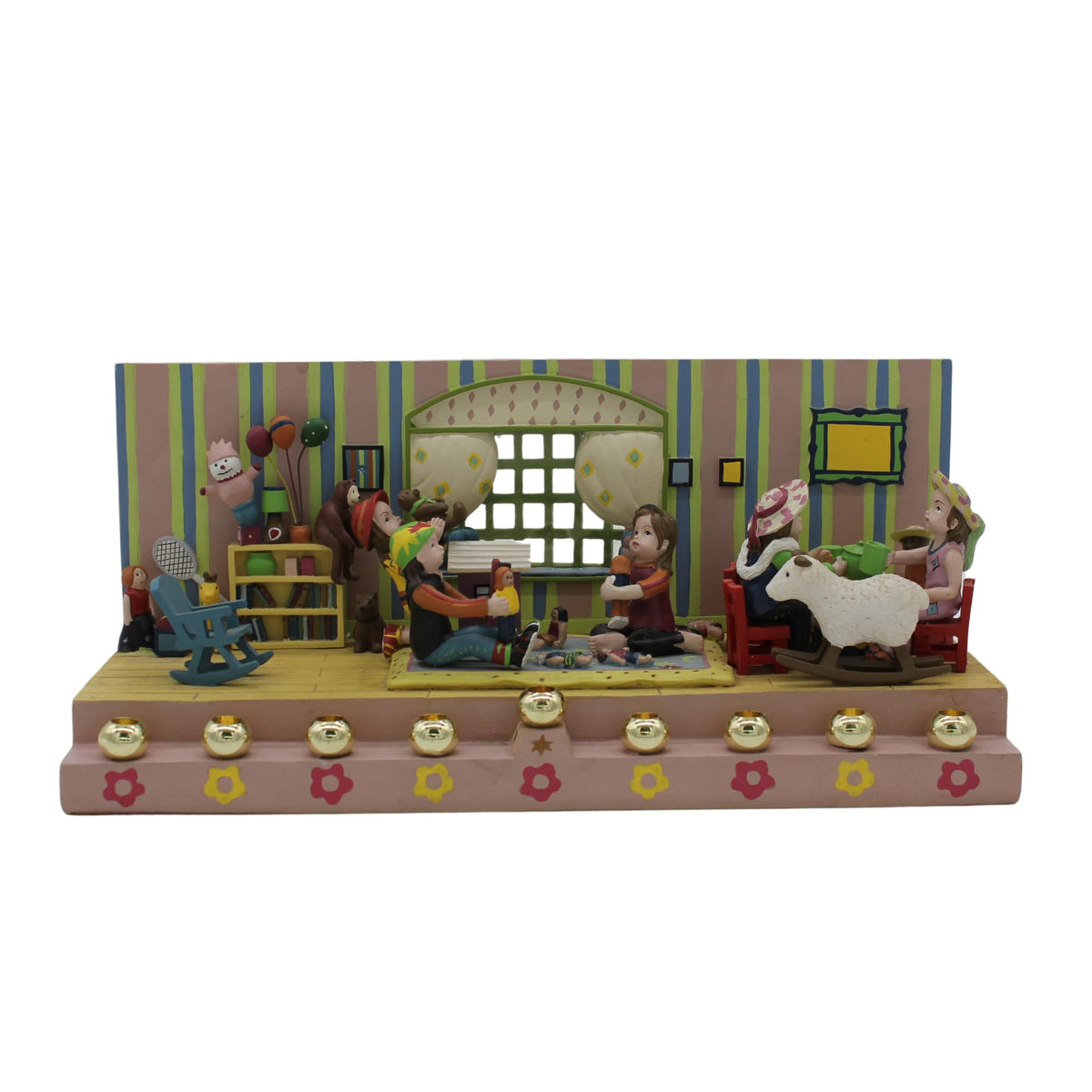 Majestic Giftware Silver-Plated Chanukah Oil Menorah (MN-HA17019B) | Fits Standard Chanukah Oil Cups and Large Candles | Durable & Long-Lasting Quality | Hanukkah Menorah - 3” High