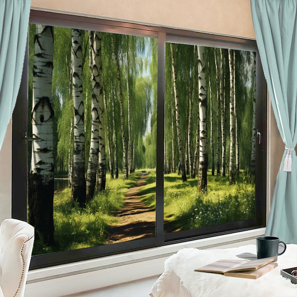 Dense Forest Window Privacy Film 35.4Wx55.1L-inch x2 Pcs
