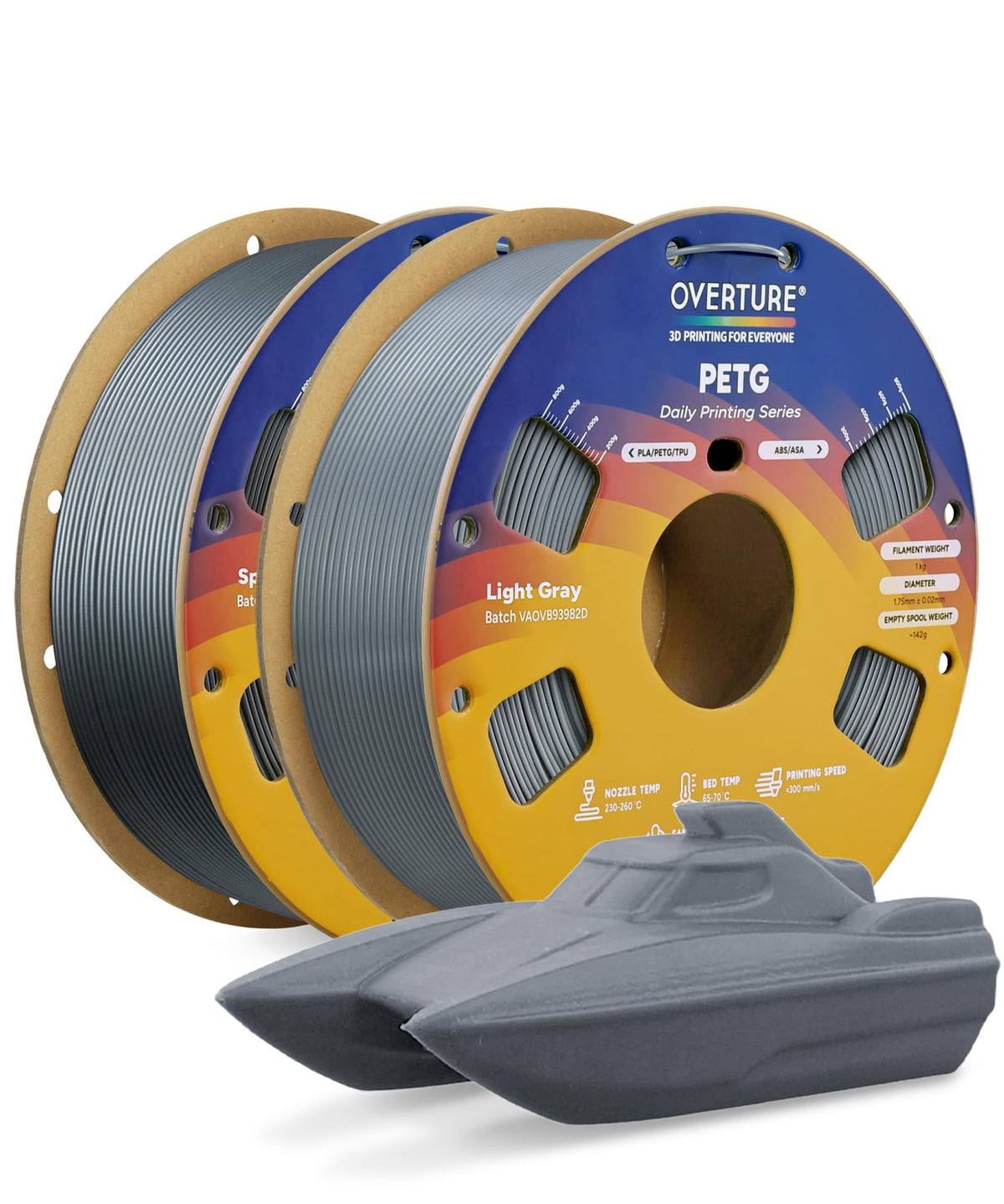 OVERTURE 10KG Bundle High Speed PETG Filament 1.75mm, 3D Printer Filament