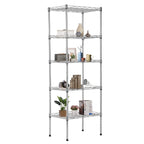 FDW | 6-Tier Wire Shelf with Wheels | 45" x 18" x 82" | Chrome