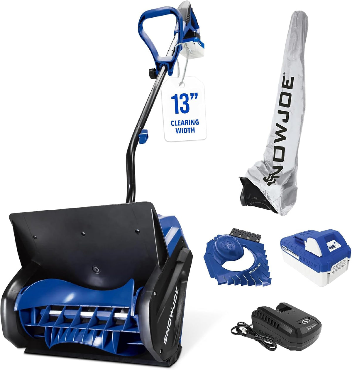 Snow Joe 24V Cordless Snow Shovel Kit with Cover and Scraper, 24V-SS13-TV1